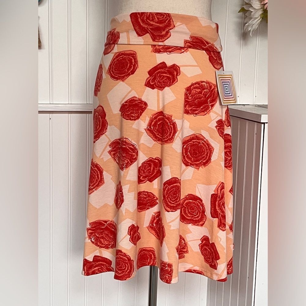 LuLaRoe Orange Floral Shirt NWT